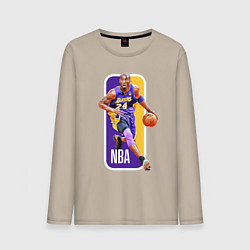 Лонгслив хлопковый мужской NBA Kobe Bryant, цвет: миндальный