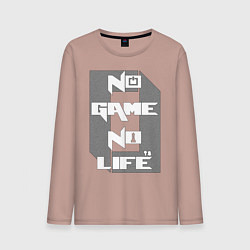 Лонгслив хлопковый мужской No Game No Life Zero, цвет: пыльно-розовый