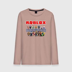 Лонгслив хлопковый мужской ROBLOX, цвет: пыльно-розовый