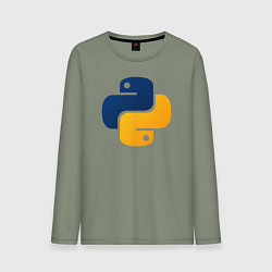 Лонгслив хлопковый мужской Python, цвет: авокадо