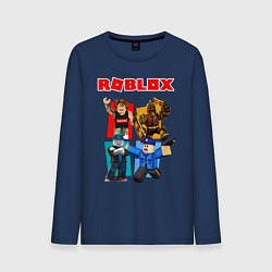 Лонгслив хлопковый мужской ROBLOX, цвет: тёмно-синий