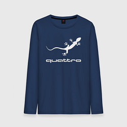 Лонгслив хлопковый мужской AUDI, цвет: тёмно-синий