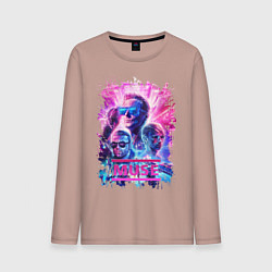 Лонгслив хлопковый мужской Muse, цвет: пыльно-розовый