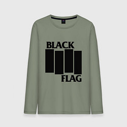 Лонгслив хлопковый мужской BLACK FLAG, цвет: авокадо