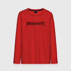 Лонгслив хлопковый мужской Megadeth, цвет: красный