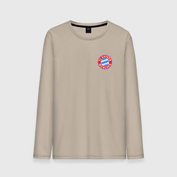 Лонгслив хлопковый мужской BAYERN MUNCHEN, цвет: миндальный
