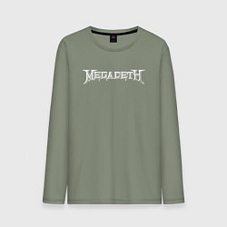 Лонгслив хлопковый мужской Megadeth, цвет: авокадо