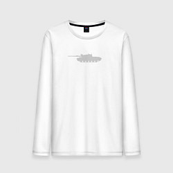 Лонгслив хлопковый мужской БРОНЯ КРЕПКА, цвет: белый