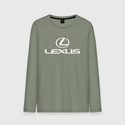 Лонгслив хлопковый мужской LEXUS, цвет: авокадо