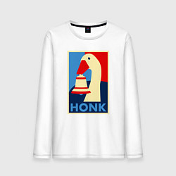 Лонгслив хлопковый мужской Untitled goose, цвет: белый