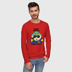 Лонгслив хлопковый мужской South Park Картман, цвет: красный — фото 2