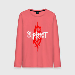 Лонгслив хлопковый мужской SLIPKNOT, цвет: коралловый