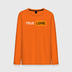 Лонгслив хлопковый мужской True Love цвета оранжевый — фото 1