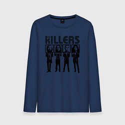 Лонгслив хлопковый мужской The killers, цвет: тёмно-синий
