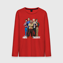 Лонгслив хлопковый мужской Heroes of the Big Bang Theory цвета красный — фото 1
