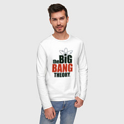 Лонгслив хлопковый мужской Big Bang Theory logo, цвет: белый — фото 2