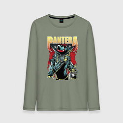 Лонгслив хлопковый мужской Pantera, цвет: авокадо