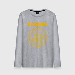 Лонгслив хлопковый мужской RAMONES, цвет: меланж