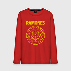 Лонгслив хлопковый мужской RAMONES, цвет: красный