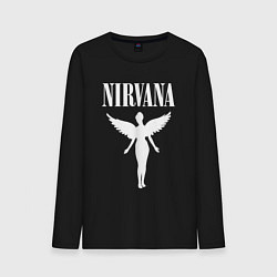 Лонгслив хлопковый мужской NIRVANA, цвет: черный