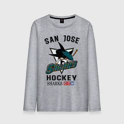 Лонгслив хлопковый мужской SAN JOSE SHARKS, цвет: меланж