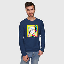 Лонгслив хлопковый мужской Сейлор Мун Усаги Цукино Sailor, цвет: тёмно-синий — фото 2