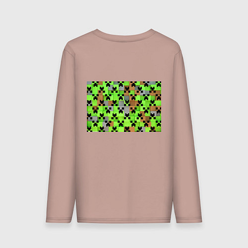 Мужской лонгслив Minecraft / Пыльно-розовый – фото 2