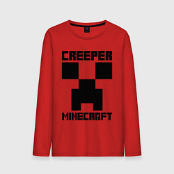 Лонгслив хлопковый мужской MINECRAFT CREEPER, цвет: красный