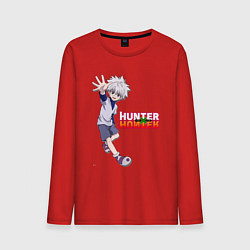 Лонгслив хлопковый мужской Киллуа Hunter x Hunter, цвет: красный
