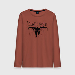 Лонгслив хлопковый мужской Death Note цвета кирпичный — фото 1