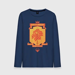 Лонгслив хлопковый мужской Gryffindor, цвет: тёмно-синий