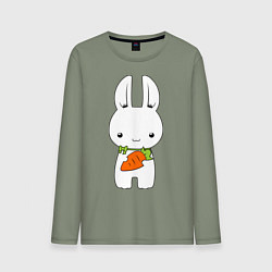Мужской лонгслив Зайчик с морковкой