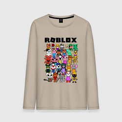 Лонгслив хлопковый мужской ROBLOX PIGGY, цвет: миндальный