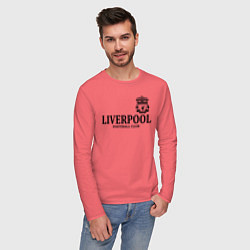 Лонгслив хлопковый мужской Liverpool FC, цвет: коралловый — фото 2