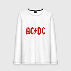 Лонгслив хлопковый мужской ACDC, цвет: белый