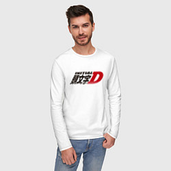 Лонгслив хлопковый мужской Initial D Logo Z, цвет: белый — фото 2