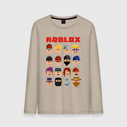 Лонгслив хлопковый мужской ROBLOX, цвет: миндальный