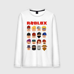 Лонгслив хлопковый мужской ROBLOX, цвет: белый