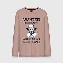 Лонгслив хлопковый мужской RED DEAD REDEMPTION, цвет: пыльно-розовый