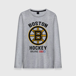Лонгслив хлопковый мужской BOSTON BRUINS NHL, цвет: меланж