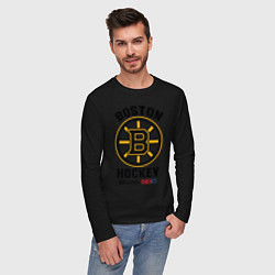 Лонгслив хлопковый мужской BOSTON BRUINS NHL, цвет: черный — фото 2