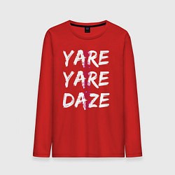 Лонгслив хлопковый мужской YARE YARE DAZE, цвет: красный
