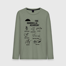 Лонгслив хлопковый мужской АК АМБРЕЛЛА АВТОГРАФЫ АКТЁРОВ, цвет: авокадо