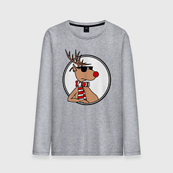 Мужской лонгслив Олень Хипстер