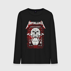 Лонгслив хлопковый мужской Metallica art 01, цвет: черный