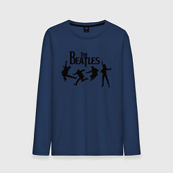 Лонгслив хлопковый мужской The Beatles, цвет: тёмно-синий