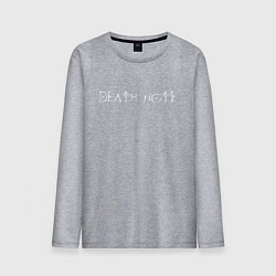 Лонгслив хлопковый мужской DEATH NOTE ТЕТРАДЬ СМЕРТИ, цвет: меланж