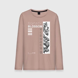 Лонгслив хлопковый мужской BLOSSOM, цвет: пыльно-розовый