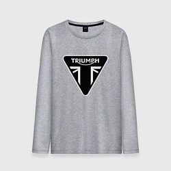 Лонгслив хлопковый мужской Triumph Мото Лого Z, цвет: меланж