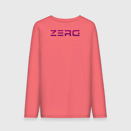 Мужской лонгслив Zerg logo Purple / Коралловый – фото 2